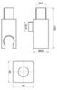 BelBagno BB-DHLA-IN Штуцер с держателем, нержавеющая сталь, исполнение сатин