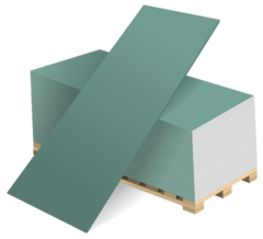 Гипсокартон Волма 2500х1200х9,5 мм влагостойкий