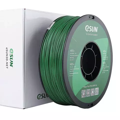 Катушка ABS+ пластика Esun, 1.75 мм, 1 кг, темно-зеленая