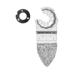 Насадка для МФИ ПРАКТИКА шлифовальная двусторонняя дельта, узкая, HM, по плитке и дереву, (240-317)