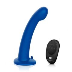 Синяя насадка Remote Control P-Spot G-Spot с черными трусиками - 20 см. - 