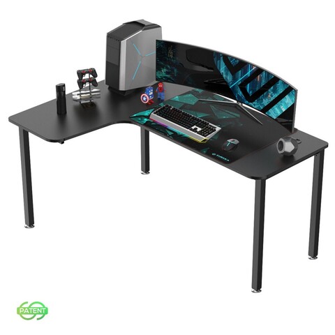 Стол письменный (для компьютера) угловой EUREKA CD-L01L-60B, Black