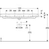 Раковина Geberit Smyle Square: B=120см, T=48см, Отверстие под смеситель=По центру, Перелив=На виду, Белый