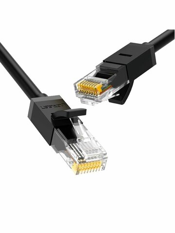 Кабель сетевой  UGREEN NW102 (20163) Cat 6 8-Core U/UTP Ethernet Cable, 8м, черный