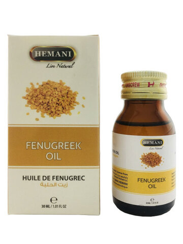 FENUGREEK OIL, Hemani (СЕМЯН ПАЖИТНИКА (ХЕЛЬБЫ) масло, Хемани), 30 мл.