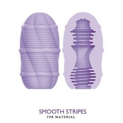 Сиреневый мастурбатор-яйцо Smooth Stripes - 