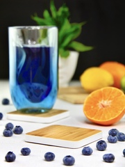 Бамбуковая подставка для пиал, чашек и кружек, 8*8 см,1 шт