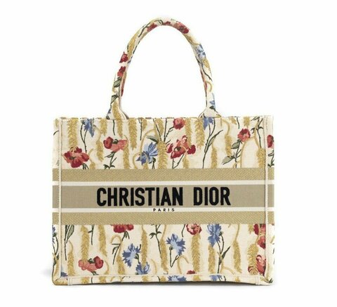 Сумка Dior Book Tote, модель маленького формата бежевый/красный