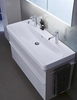 Шкафчик для раковины Geberit Smyle Square, с двумя выдвижными ящиками: B=118.4см, H=61.7см, T=47см, Белый / Высокоглянцевое покрытие