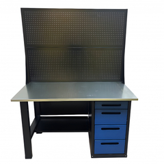 Верстак инструментальный GWT-V1400B2 Great Wolf, с двумя экранами, 4 ящика, 1400x700