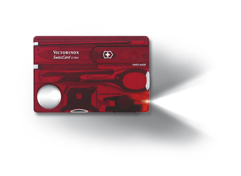 Швейцарская карточка Victorinox SwissCard Lite, красная (0.7300.TB1)