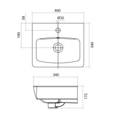УМЫВАЛЬНИК SANTEK НЕО 40