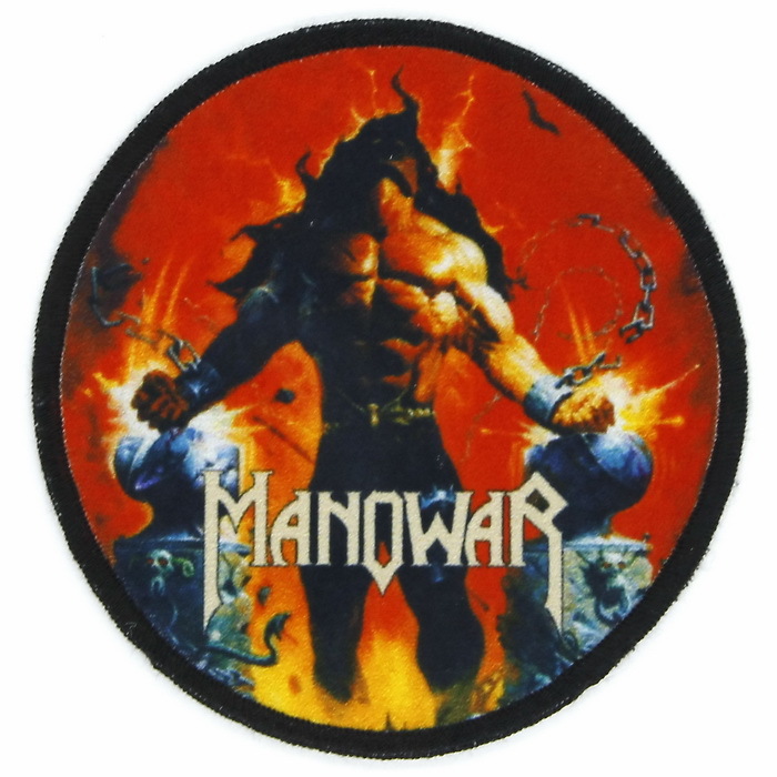 Mono inc louder than hell. Manowar Louder than Hell 1996. Мановар нашивка. Наклейка Manowar. Manowar логотип группы.