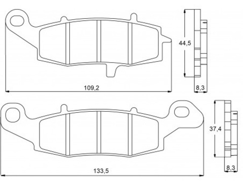 AGPA95OR Тормозные колодки дисковые мото Accossato (FDB2048P)