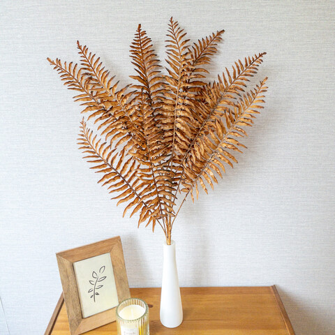Пальма удлиненные листья, естественный карамельный окрас, 75 см, набор 2 шт