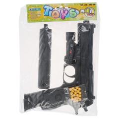 Пистолет   фонариком, с глушителем, с пульками k2012