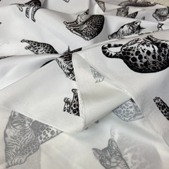 Ткань плашевка кошки монохром 3030