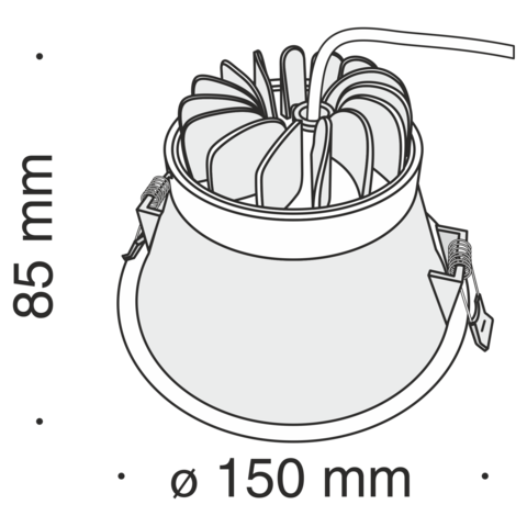 Встраиваемый светильник Technical Stella DL039-L15W3K