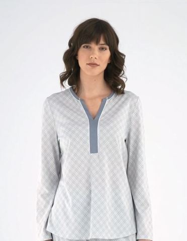 Костюм-пижама Rosch EVERYDAY GREY MINICHECK 1213350.11913-1213355.14709