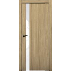 Купить Межкомнатная дверь эмалит Co 7 Кобальт дуб светлый стекло белый лак