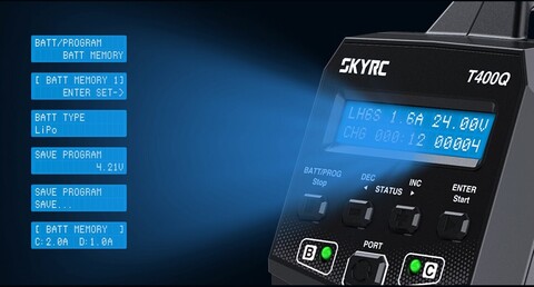 Зарядное устройство SkyRc T400Q 100W x4 12A 1-6S