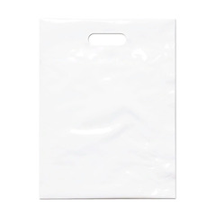 Белый полиэтиленовый пакет с вырубной ручкой 20*30+3см 80мкм