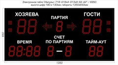 Табло для волейбола Импульс 718-D18x4-D13x9-S4-A2