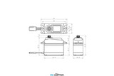 Сервопривод Savox SC-1256TG+ (16-20 кг/см, 0.18-0.15 сек/60°, 52.4 г)