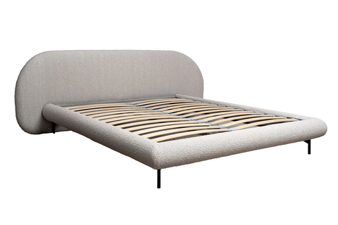 Кровать без механизма 240х220х87см Garda Decor Sicilia Orso букле бежевая