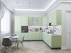 Угловая модульная кухня Ницца-04 Дуб оливковый - Белый 2340*3200/2700*600