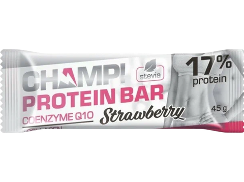 Батончик протеиновый клубничный champ 45 гр