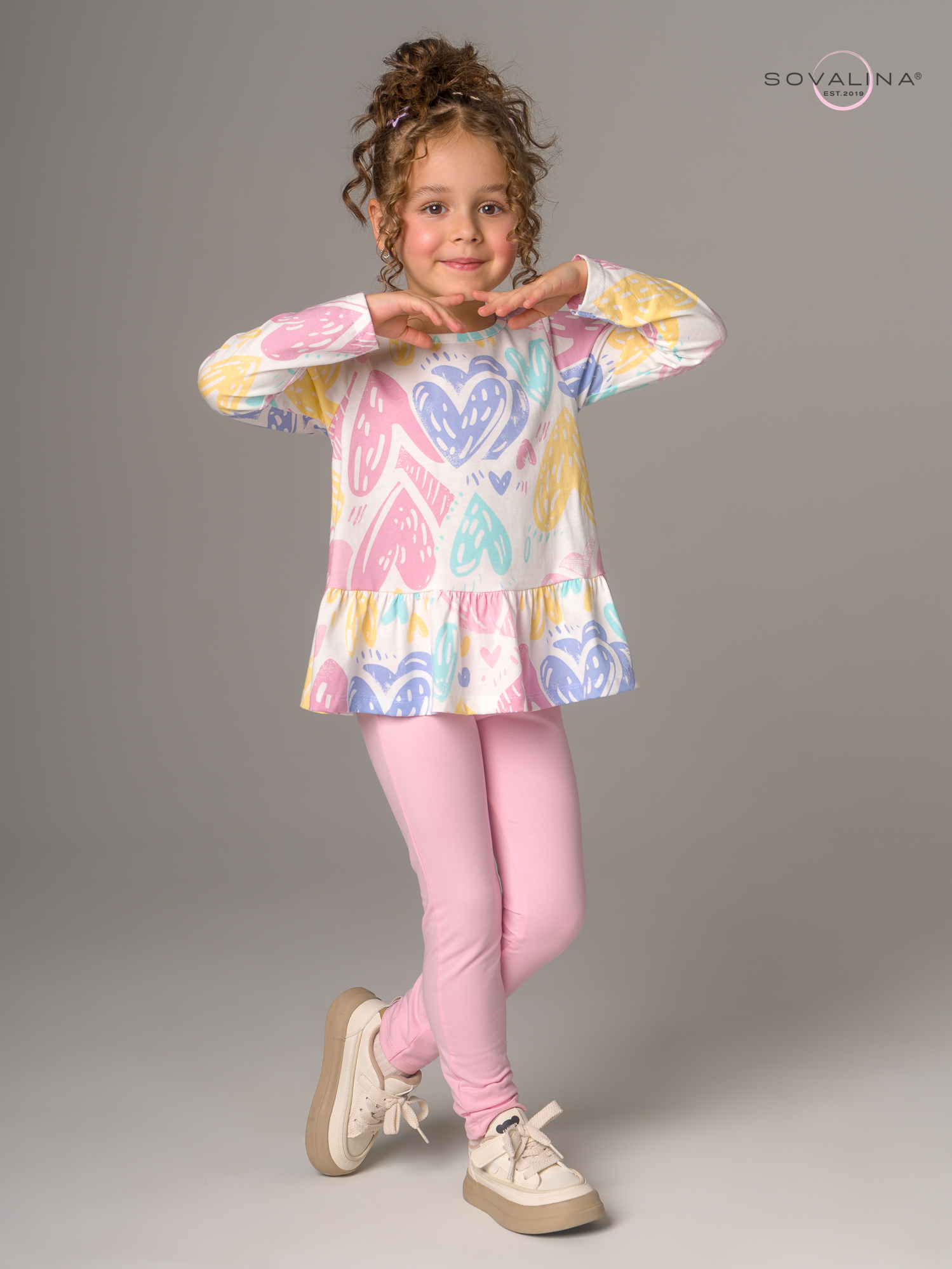 Костюм Алиса SG акварельные сердечки-роза