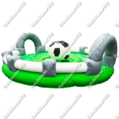 Надувной аттракцион Родео, мяч+батут, "Футбольный мяч", круглый, 6*6*3 м