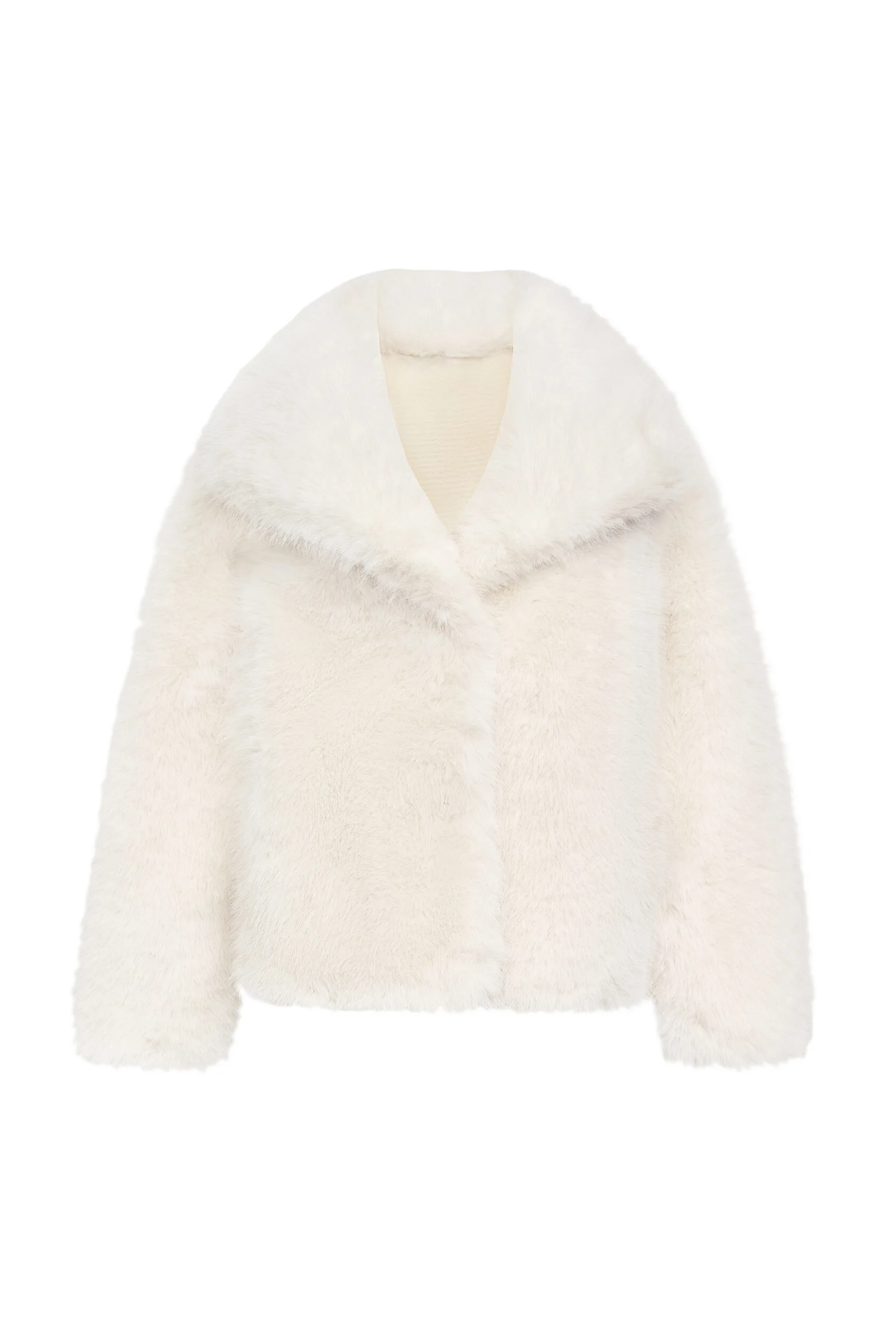 Шуба из искуственного меха, Белый