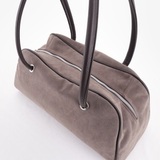 Сумка Саломея 2034 эко-замша серый шоколад