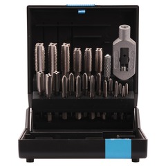 Набор метчиков комплектных M3 -M12 HSS-G DIN352 (+ вороток) 22пр Volkel 47001