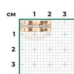 Кольцо многорядное ICE CUBE из золота 585 пробы с фианитами
