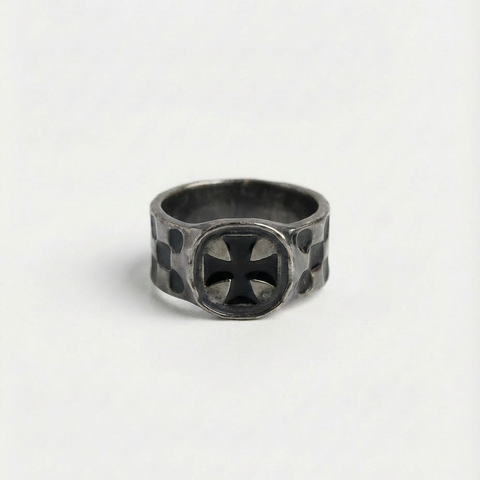 SYMPTOM Кольцо Order and Chaos Cross (рутений)