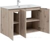Aquanet 274137 Тумба с раковиной Алвита new 100 подвесная 3 дв.цв.дуб веллингтон белый (274137)