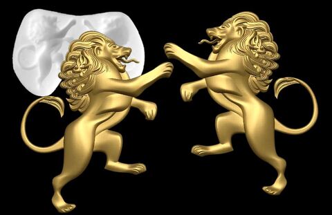 Силиконовый молд № 1064 Львы 2 в 1