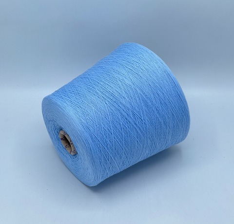 Бобинная пряжа,Cotton combed, 1693м. 100%Хлопок, Голубой(500), 39300