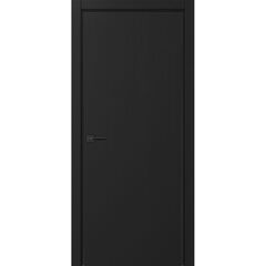 Купить Межкомнатная дверь экошпон Неаполь 201 антрацит кромка алюминиевая чёрная