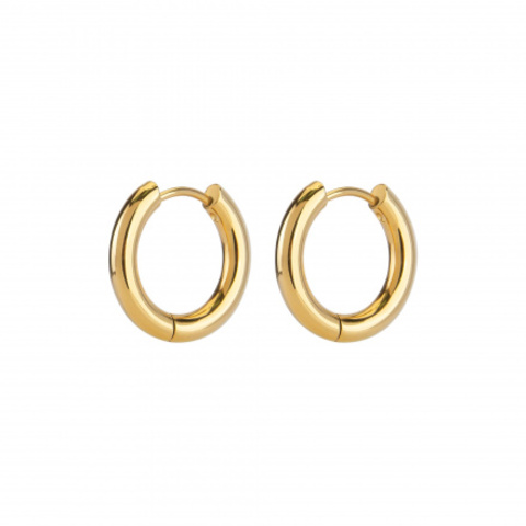 Серьги кольца basic gold тонкие