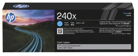 Тонер-картридж HP 240X W2401X Toner голубой для Hewlett Packard LaserJet Enterprise MFP 4801 4701