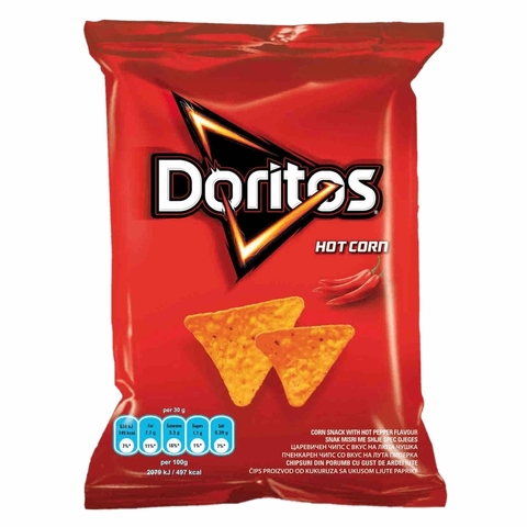 Чипсы кукурузные DORITOS Перец острый 130 г м/у ТУРЦИЯ