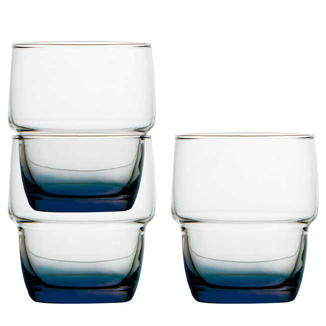 Non-slip ecozen stackable glass – party blue – 6 pcs Marine Business