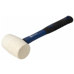 Киянка КОБАЛЬТ 450 г (60 мм), белая резина, фибергласовая рукоятка (241-079)