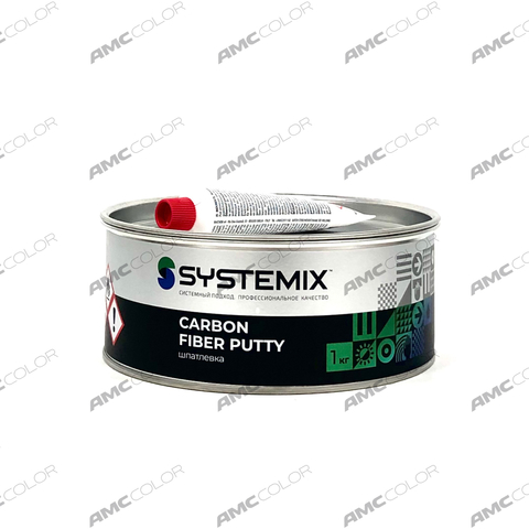 SYSTEMIX Шпатлевка Carbon fiber putty с углеродным волокном 1,0кг