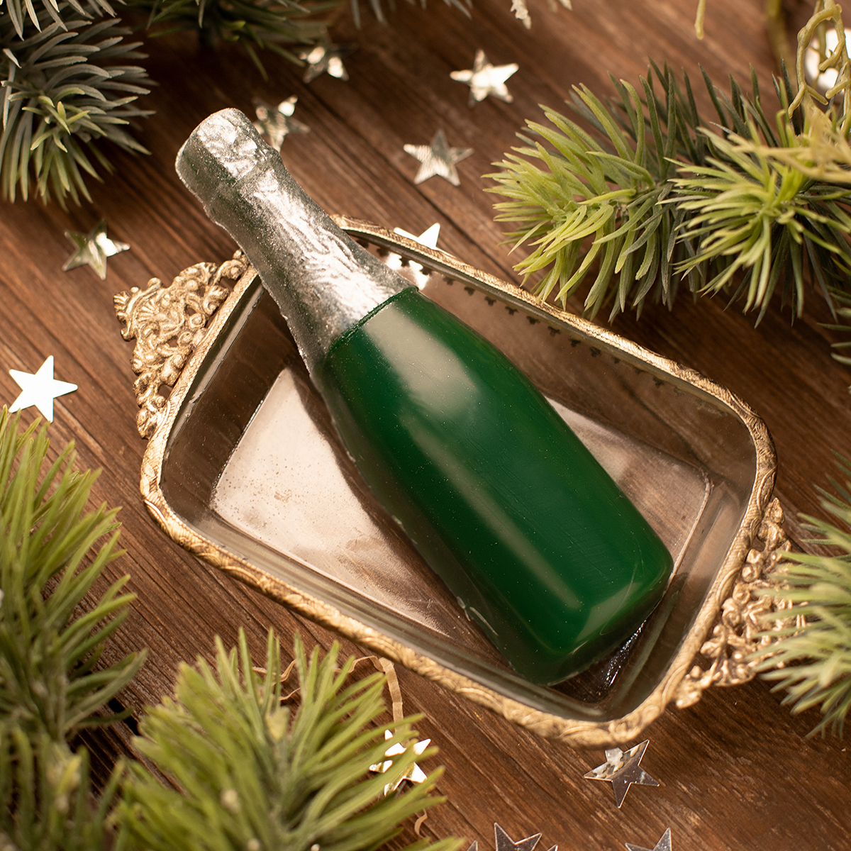 Украшаем шампанское новогодним декором