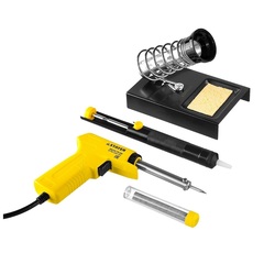 STAYER PROTerm 30Вт + 70Вт 2в1 с пистолетной рукояткой, конус, оловоотсос + подставка + припой, Набор для паяльных работ (55315-70-H4)